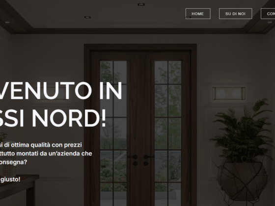 La Hero section del sito web Infissi Nord